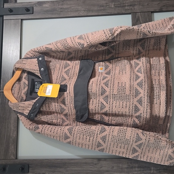 Carhartt Relaxed Fit Fleece Pullover Geometric NWT XXL - Picture 2 of 6